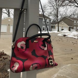 Kate spade NY Floral Red & Black Cross Body